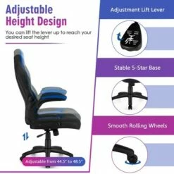 Costway High Back Gaming Chair Height Adjustable Swivel Computer Office Chair 19 Costway High Back Gaming Chair Height Adjustable Swivel Computer Office Chair -Office Chairs Sales Shop unnamed file 2374