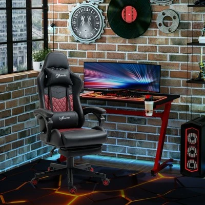 Vinsetto Gaming Chair Racing Style Office Ergonomic Chair Adjustable Height Swivel Recliner High Back PC Computer Desk Chair with Footrest Headrest and Lumbar Support 10 Vinsetto Gaming Chair Racing Style Office Ergonomic Chair Adjustable Height Swivel Recliner High Back PC Computer Desk Chair with Footrest Headrest and Lumbar Support - Image 8