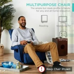 Best Choice Products Oversized 360-Degree Swivel Gaming Floor Chair w/ Arm & Lumbar Rests, Adjustable Back -Office Chairs Sales Shop unnamed file 2419