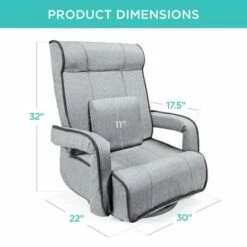 Best Choice Products Oversized 360-Degree Swivel Gaming Floor Chair w/ Arm & Lumbar Rests, Adjustable Back -Office Chairs Sales Shop unnamed file 2422