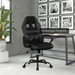 Concorde Massaging Gaming Office Chair Black - Lifestyle Solutions