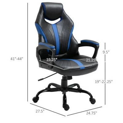 Vinsetto Racing Style Gaming Chair Ergonomic High Back Office Chair PU Leather with 360° Swivel Tilt Angle Adjustable Height Padded Armrest 6 Vinsetto Racing Style Gaming Chair Ergonomic High Back Office Chair PU Leather with 360° Swivel Tilt Angle Adjustable Height Padded Armrest - Image 4