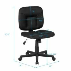 Costway Mesh Computer Chair Low Back Adjustable Task Chair Armless Home Office