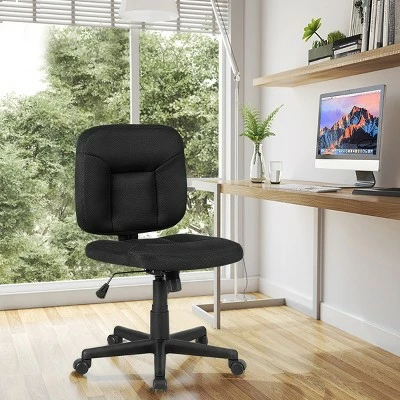 Costway Mesh Computer Chair Low Back Adjustable Task Chair Armless Home Office 4 Costway Mesh Computer Chair Low Back Adjustable Task Chair Armless Home Office - Image 2