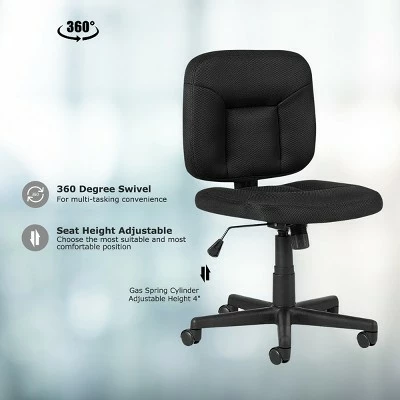 Costway Mesh Computer Chair Low Back Adjustable Task Chair Armless Home Office 8 Costway Mesh Computer Chair Low Back Adjustable Task Chair Armless Home Office - Image 6