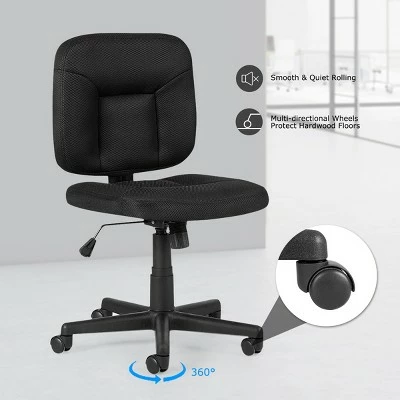 Costway Mesh Computer Chair Low Back Adjustable Task Chair Armless Home Office 9 Costway Mesh Computer Chair Low Back Adjustable Task Chair Armless Home Office - Image 7