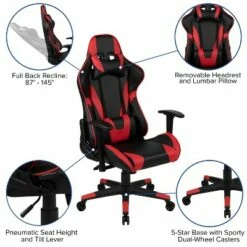 Flash Furniture X20 Gaming Chair Racing Office Ergonomic Computer PC Adjustable Swivel Chair with Fully Reclining Back in Red LeatherSoft 21 Flash Furniture X20 Gaming Chair Racing Office Ergonomic Computer PC Adjustable Swivel Chair with Fully Reclining Back in Red LeatherSoft -Office Chairs Sales Shop unnamed file 2515