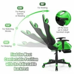 Costway Massage Gaming Chair Reclining Racing Office Computer Chair with Footrest WhiteBluePinkRed 15 Costway Massage Gaming Chair Reclining Racing Office Computer Chair with Footrest WhiteBluePinkRed -Office Chairs Sales Shop unnamed file 2556