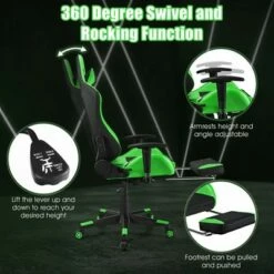 Costway Massage Gaming Chair Reclining Racing Office Computer Chair with Footrest WhiteBluePinkRed 17 Costway Massage Gaming Chair Reclining Racing Office Computer Chair with Footrest WhiteBluePinkRed -Office Chairs Sales Shop unnamed file 2558