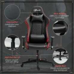 Vinsetto Gaming Chair with RGB LED 2D Arm Lumbar Support Swivel Home Office Computer Recliner High Back Racing Gamer Desk Chair 15 Vinsetto Gaming Chair with RGB LED 2D Arm Lumbar Support Swivel Home Office Computer Recliner High Back Racing Gamer Desk Chair -Office Chairs Sales Shop unnamed file 2583