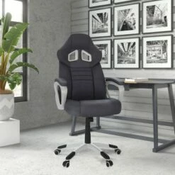 Everett Gaming Task Chair Black - Lifestyle Solutions