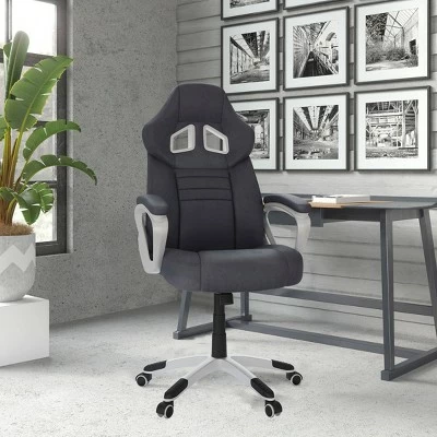 Everett Gaming Task Chair Black - Lifestyle Solutions 3 Everett Gaming Task Chair Black - Lifestyle Solutions