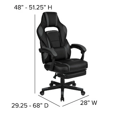 Flash Furniture X40 Gaming Chair Racing Ergonomic Computer Chair with Fully Reclining Back/Arms, Slide-Out Footrest, Massaging Lumbar 9 Flash Furniture X40 Gaming Chair Racing Ergonomic Computer Chair with Fully Reclining Back/Arms, Slide-Out Footrest, Massaging Lumbar - Image 7