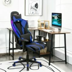 Costway Gaming Chair Adjustable Swivel Computer Chair w/ Dynamic LED Lights -Office Chairs Sales Shop unnamed file 2850