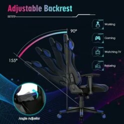 Costway Gaming Chair Adjustable Swivel Computer Chair w/ Dynamic LED Lights -Office Chairs Sales Shop unnamed file 2854