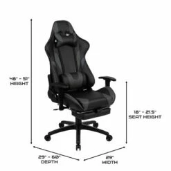 BlackArc Faux Leather Reclining Gaming Chair - Height Adjustable Pivot Arms, Pull-Out Footrest, Headrest & Lumbar Pillows -Office Chairs Sales Shop unnamed file 2863