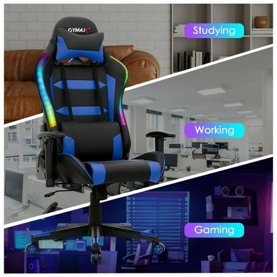 Costway Gaming Chair Adjustable Swivel Computer Chair w/ LED Lights & Remote 9 Costway Gaming Chair Adjustable Swivel Computer Chair w/ LED Lights & Remote - Image 7