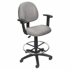 Drafting Stool with Footring and Adjustable Arms - Boss Office Products Black -Office Chairs Sales Shop unnamed file 298
