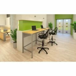 Mesh Drafting Stool with Loop Arms Black - Boss Office Products