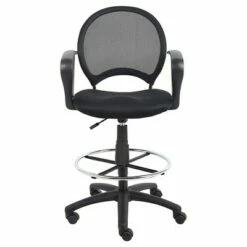 Mesh Drafting Stool with Loop Arms Black - Boss Office Products -Office Chairs Sales Shop unnamed file 301