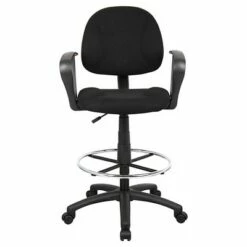 Drafting Stool with Footring and Loop Arms - Boss Office Products Black -Office Chairs Sales Shop unnamed file 305