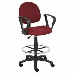 Drafting Stool with Footring and Loop Arms - Boss Office Products Black -Office Chairs Sales Shop unnamed file 309