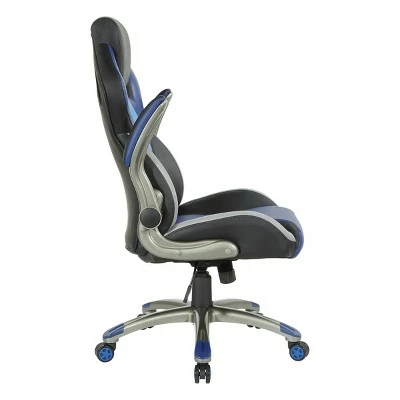 Ice Knight Gaming Chair Blue - OSP Home Furnishings 4 Ice Knight Gaming Chair Blue - OSP Home Furnishings - Image 2