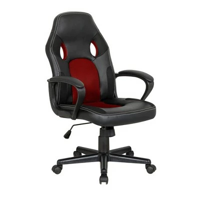 Bonded Leather Gaming Chair Red/Black - Global Furniture 4 Bonded Leather Gaming Chair Red/Black - Global Furniture - Image 2