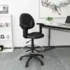 Drafting Stools with Adjustable Arms - Boss Office Products Gray -Office Chairs Sales Shop unnamed file 316