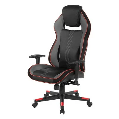Boa Ii Gaming Chair in Bonded Leather - OSP Home Furnishings Red 12 Boa Ii Gaming Chair in Bonded Leather - OSP Home Furnishings Red - Image 10
