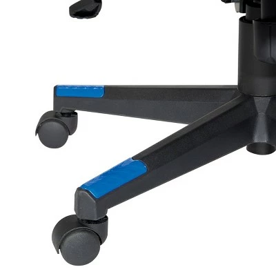 Eliminator Gaming Chair in Faux Leather - OSP Home Furnishings Blue 8 Eliminator Gaming Chair in Faux Leather - OSP Home Furnishings Blue - Image 6