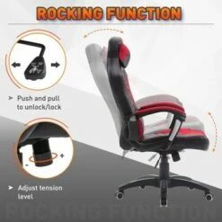 HomCom Racing Style Ergonomic Gaming Chair With Lumbar Support -Office Chairs Sales Shop unnamed file 3203