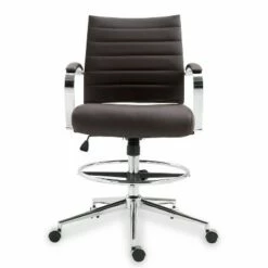 Poly & Bark Denver Drafting Chair Brown - Poly & Bark