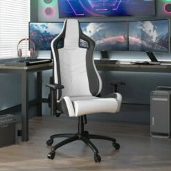 Quelman Adjustable Armrests Reclining Gaming Chair - miBasics White/blue -Office Chairs Sales Shop unnamed file 3295