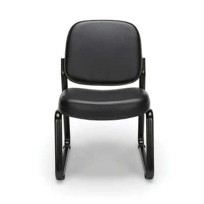Armless Guest and Reception Chair Black - OFM 3 Armless Guest and Reception Chair Black - OFM