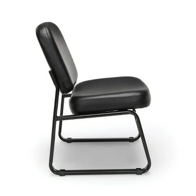 Armless Guest and Reception Chair Black - OFM 5 Armless Guest and Reception Chair Black - OFM - Image 3