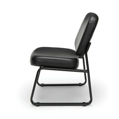 Armless Guest and Reception Chair Black - OFM 6 Armless Guest and Reception Chair Black - OFM - Image 4