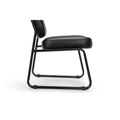 Armless Guest and Reception Chair Black - OFM 11 Armless Guest and Reception Chair Black - OFM - Image 9