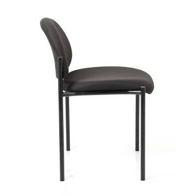 Armless Stacking Chair - Boss Office Products Black Caressoft 5 Armless Stacking Chair - Boss Office Products Black Caressoft - Image 3