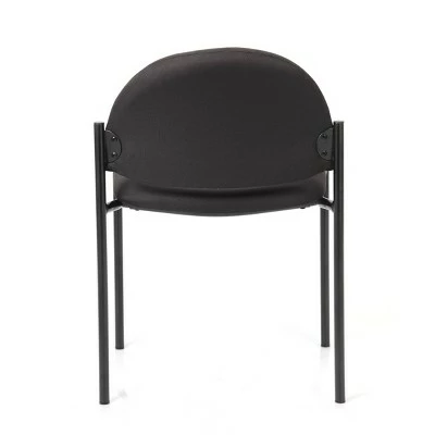Armless Stacking Chair - Boss Office Products Black Caressoft 6 Armless Stacking Chair - Boss Office Products Black Caressoft - Image 4
