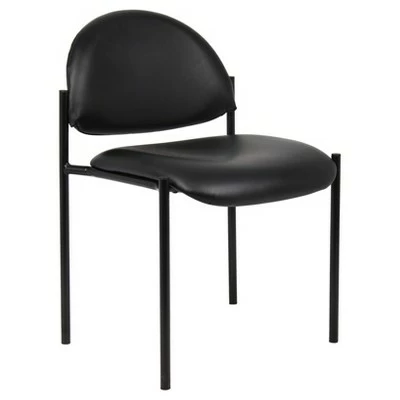 Armless Stacking Chair - Boss Office Products Black Caressoft 9 Armless Stacking Chair - Boss Office Products Black Caressoft - Image 7