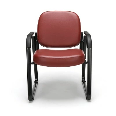 Guest and Reception Chair with Arms Anti-Microbial/Anti-Bacterial Vinyl - OFM Black 3 Guest and Reception Chair with Arms Anti-Microbial/Anti-Bacterial Vinyl - OFM Black