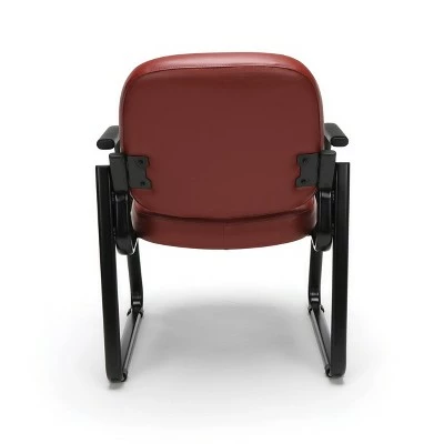 Guest and Reception Chair with Arms Anti-Microbial/Anti-Bacterial Vinyl - OFM Black 4 Guest and Reception Chair with Arms Anti-Microbial/Anti-Bacterial Vinyl - OFM Black - Image 2