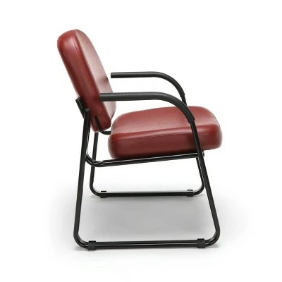 Guest and Reception Chair with Arms Anti-Microbial/Anti-Bacterial Vinyl - OFM Black 5 Guest and Reception Chair with Arms Anti-Microbial/Anti-Bacterial Vinyl - OFM Black - Image 3