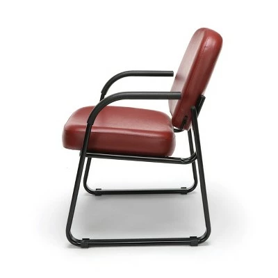 Guest and Reception Chair with Arms Anti-Microbial/Anti-Bacterial Vinyl - OFM Black 6 Guest and Reception Chair with Arms Anti-Microbial/Anti-Bacterial Vinyl - OFM Black - Image 4