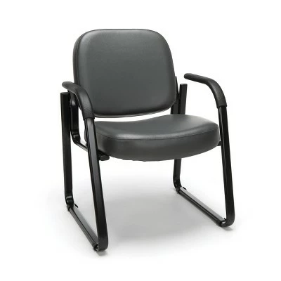 Guest and Reception Chair with Arms Anti-Microbial/Anti-Bacterial Vinyl - OFM Black 8 Guest and Reception Chair with Arms Anti-Microbial/Anti-Bacterial Vinyl - OFM Black - Image 6