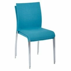 OSP Home Furnishings Conway Stacking Chair - 2pk - Ave Six Aqua