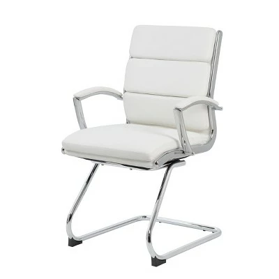 Contemporary Executive Guest Chair - Boss Office Products White 3 Contemporary Executive Guest Chair - Boss Office Products White