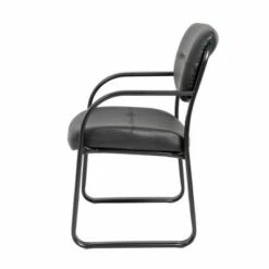 Leather Sled Base Guest Chair Black - Boss Office Products -Office Chairs Sales Shop unnamed file 3472