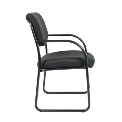 Boss Office Products Sled Base Guest Chair - Boss Black 5 Boss Office Products Sled Base Guest Chair - Boss Black - Image 3